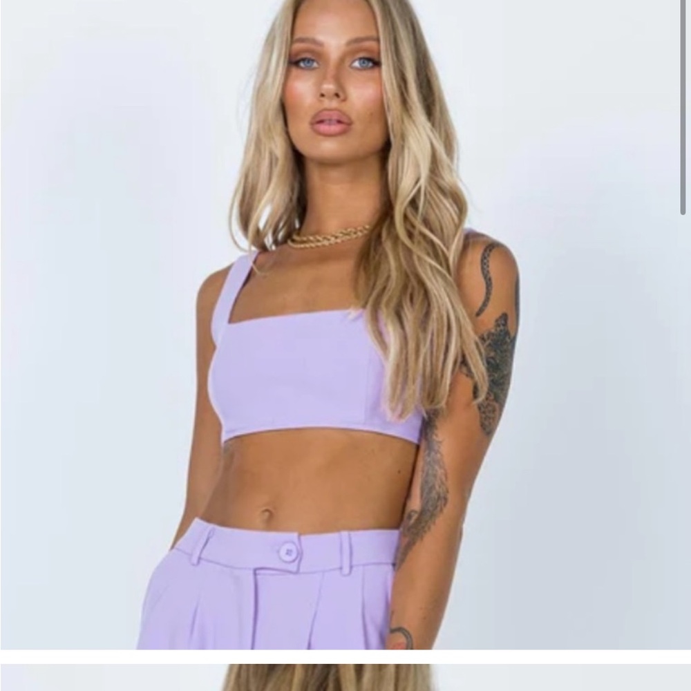 Princess Polly Lavender Crop Top